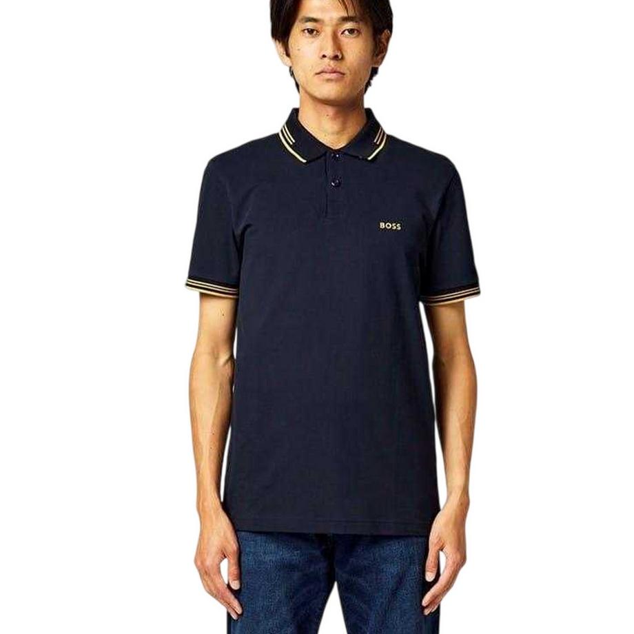 BOSS Maglietta Polo Paul con Strisce a Contrasto  