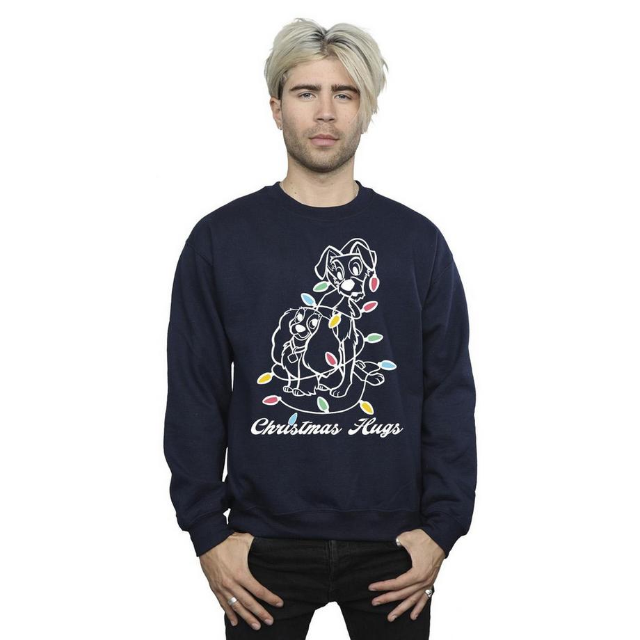 Disney Lady And The Tramp Christmas Hugs Sweatshirt  
