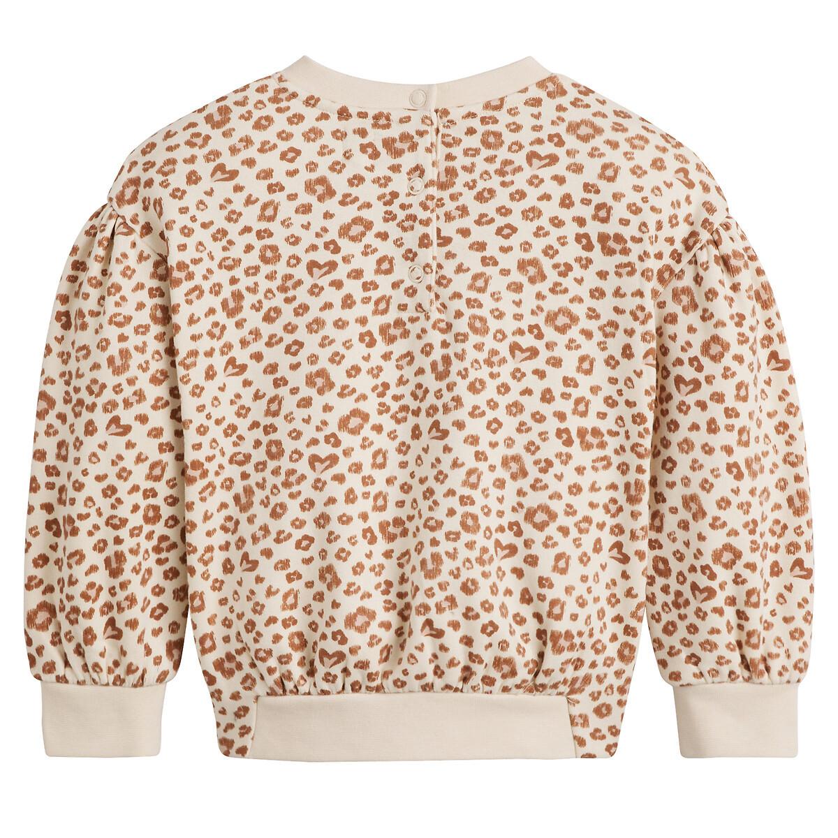 La Redoute Collections  Sweatshirt mit rundem Ausschnitt und Leoprint 