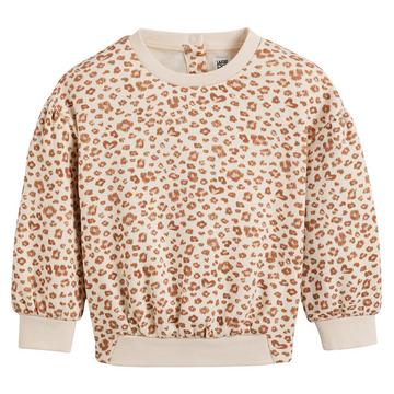 Sweatshirt mit rundem Ausschnitt und Leoprint