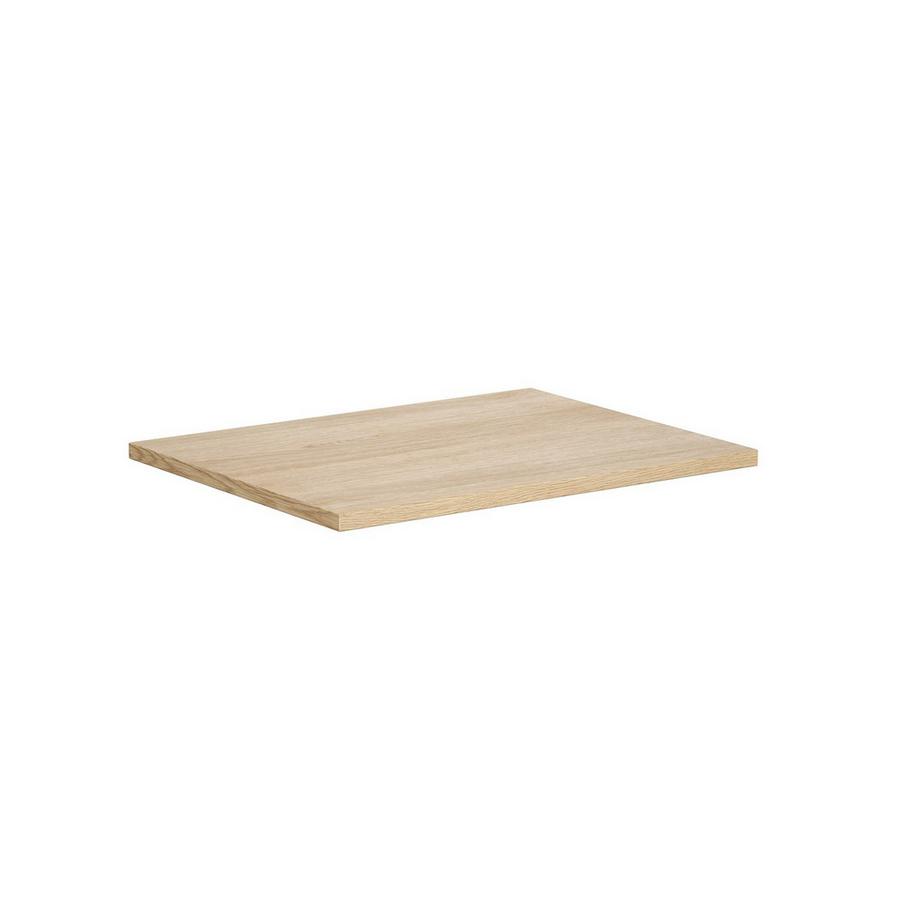 Vente-unique Waschbeckenunterschrank hängend mit Aufsatzwaschbecken & Spiegel - 60 cm - Eichenholzfurnier - MILIPAM  