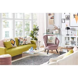 Beliani Dekokissen 2er Set aus Polyester Modern MICROSORUM  