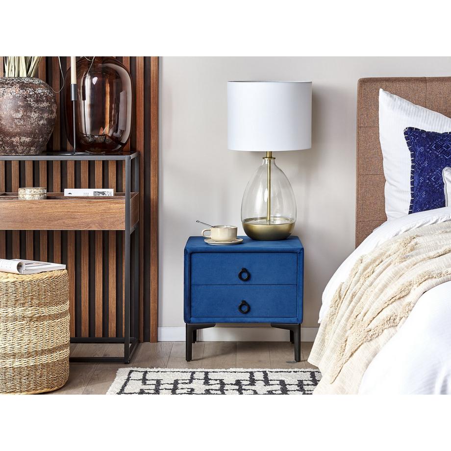 Beliani Ensemble de chambre en Velours SEZANNE  