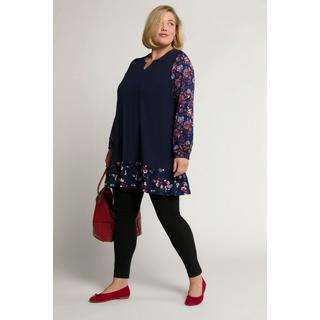 Ulla Popken  Longshirt, Patchlook, Tunika-Ausschnitt, 3/4-Arm 