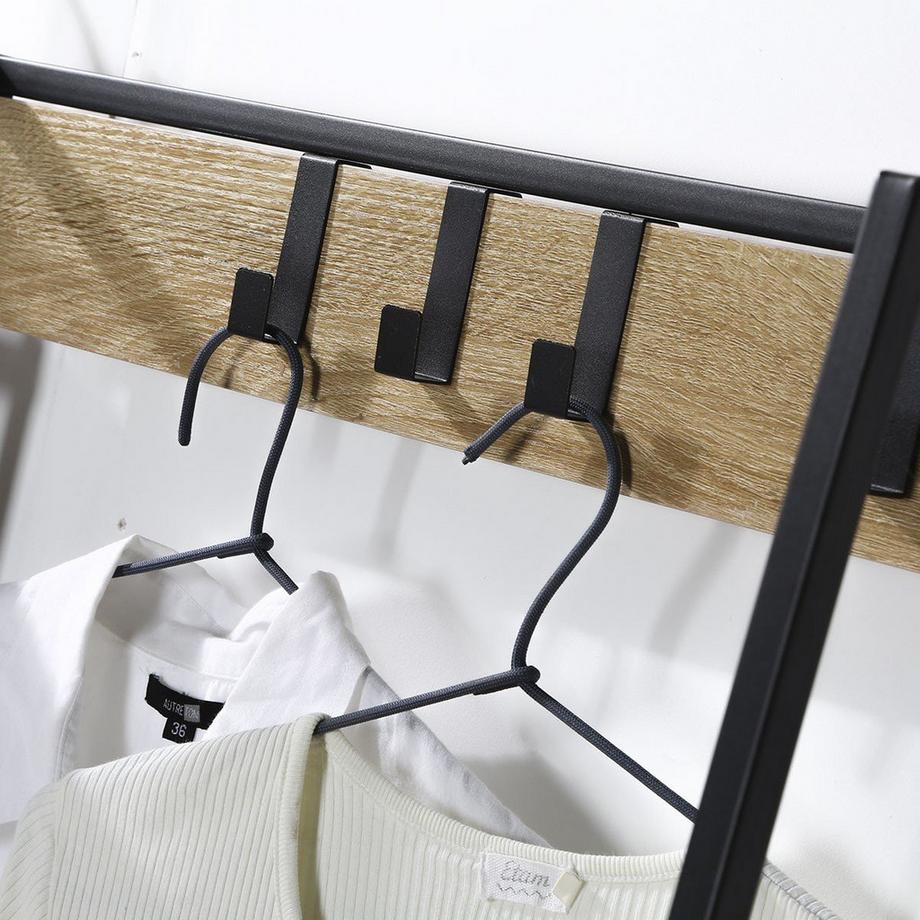 Calicosy Garderobenständer mit 5 Regalen, Schuhkasten und Kleiderhaken - LEXIE  