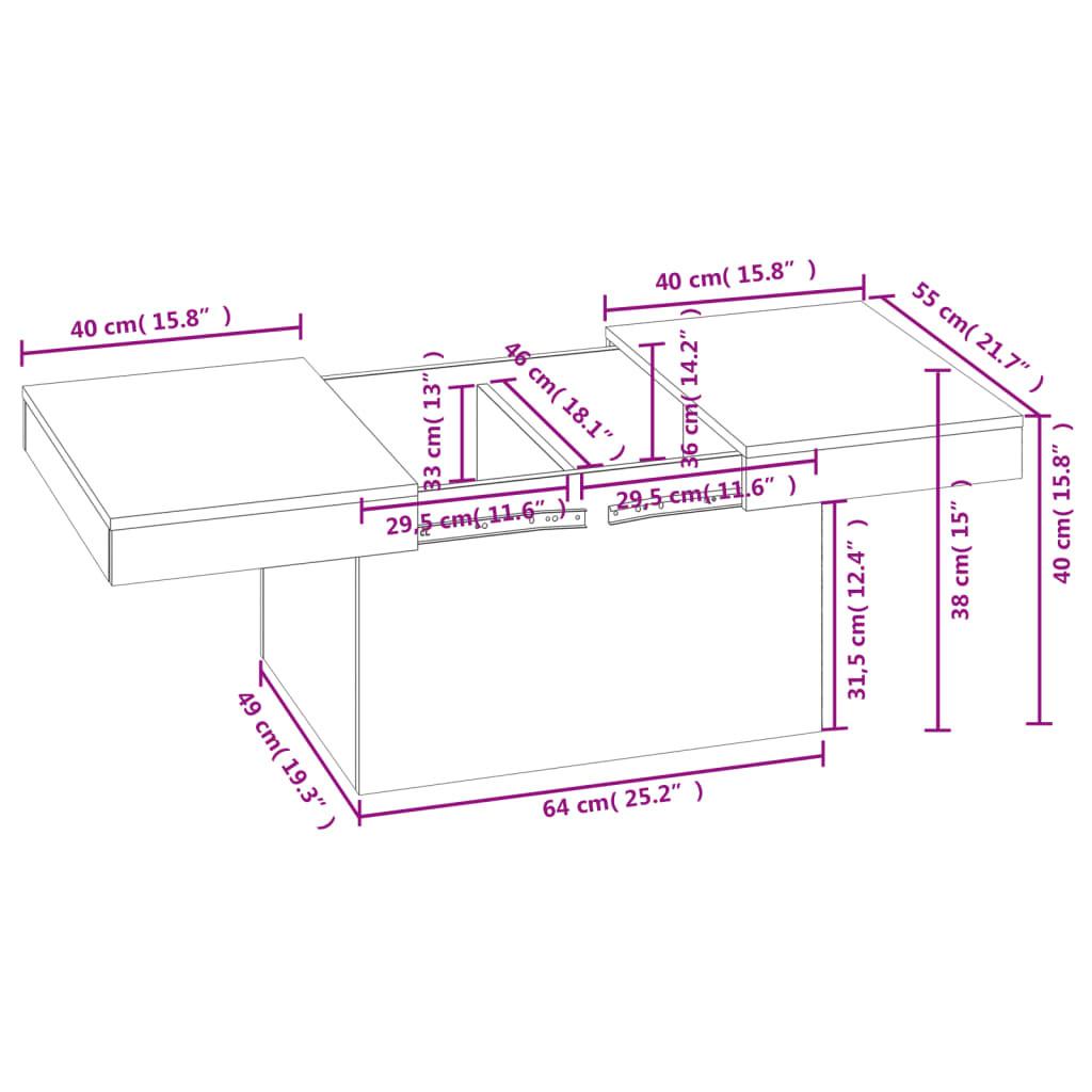 VidaXL Table basse bois d'ingénierie  