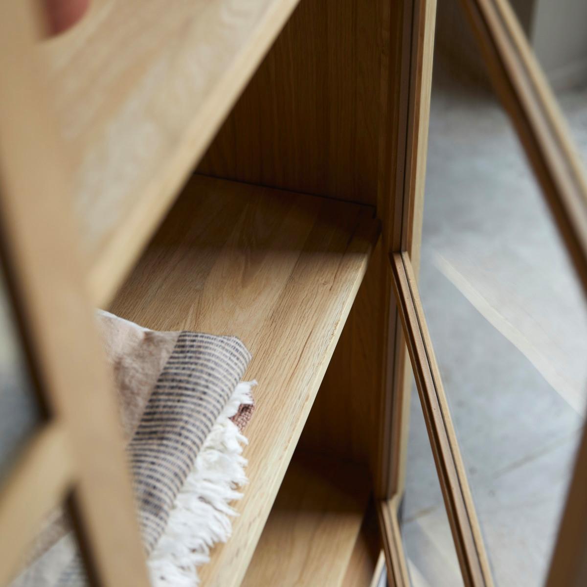 Tikamoon Vetrina alta in quercia massello Babeth  