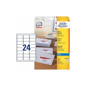 AVERY ZWECKFORM Adressetiketten 63.5x33.9mm, 25Bl./24St.