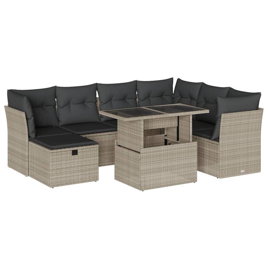 set divano da giardino Polirattan