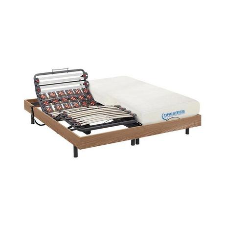 DREAMEA Set da relax doghe e sospensioni memory foam DIONYSOS di DREAMEA motori OKIN quercia 2  