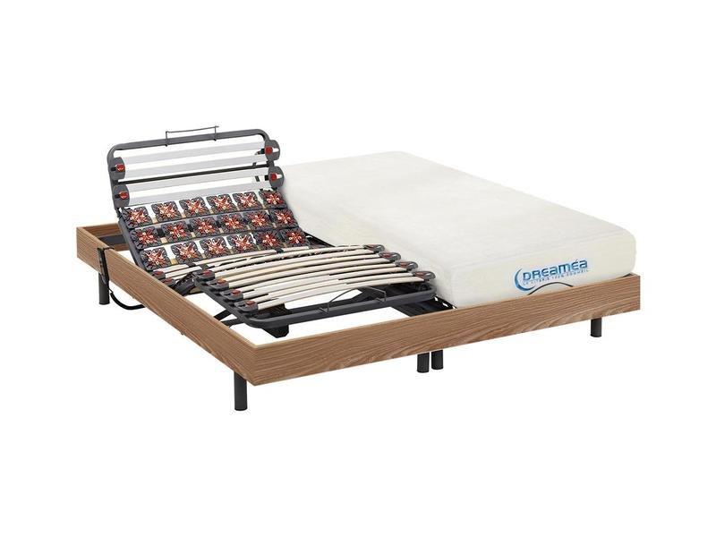 DREAMEA Set da relax doghe e sospensioni memory foam DIONYSOS di DREAMEA motori OKIN quercia 2  