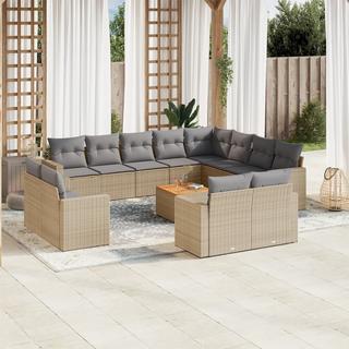 VidaXL set divano da giardino Polirattan  