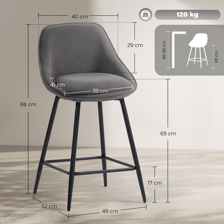HOMCOM tabouret de bar  