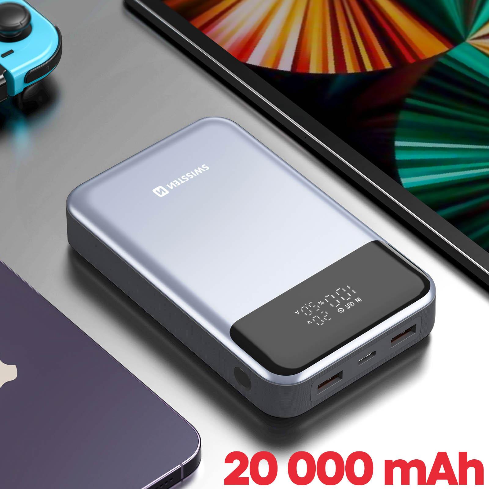 SWISSTEN  Batterie Externe Ordinateur USB-C, 100W 