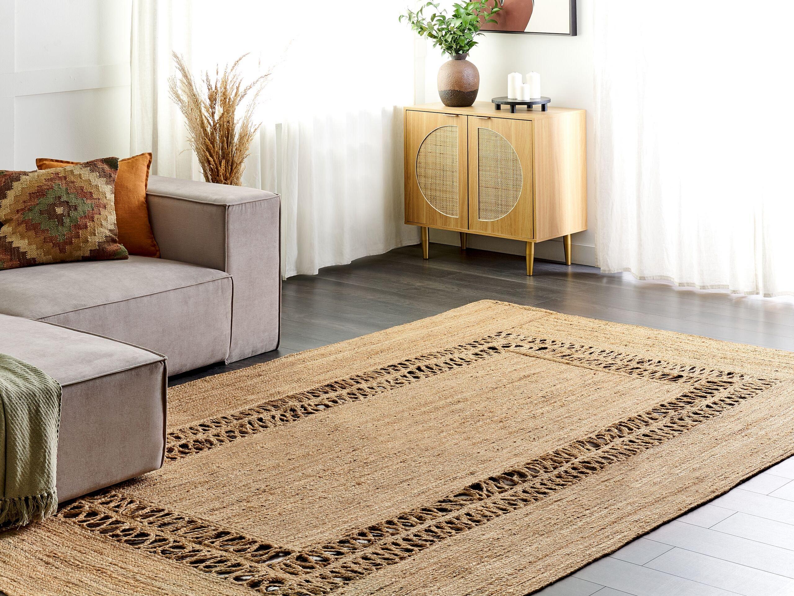 Beliani Tapis en Jute Boho YENIKOY  