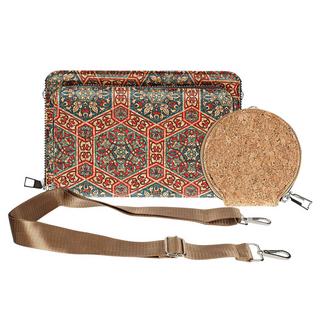 Avizar  Pochette in sughero, collezione CorkArt, chiusura a zip 