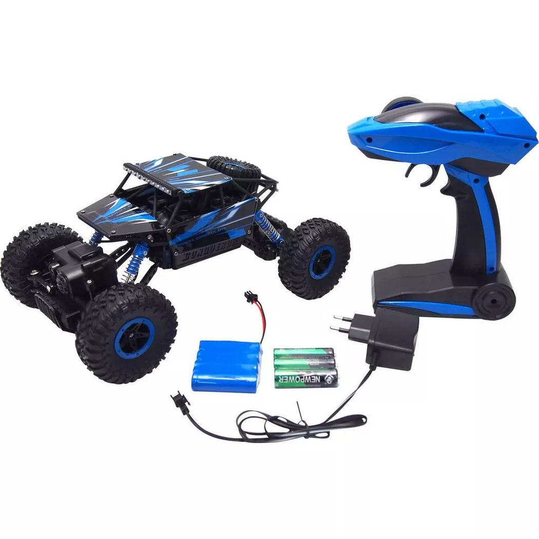 Amewi - 1:18 Elektro Rock Crawler Conqueror RtR, One Size, Blau