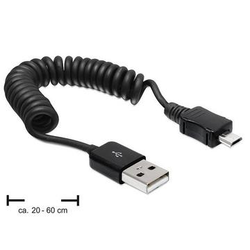 USB 2.0-A/USB micro-B 0.6m USB Kabel 0,6 m USB A Micro-USB B Schwarz