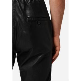 RICANO  Pantalon en cuir pour hommes Mike, pantalon de jogging en cuir avec fermeture éclair à la cheville 