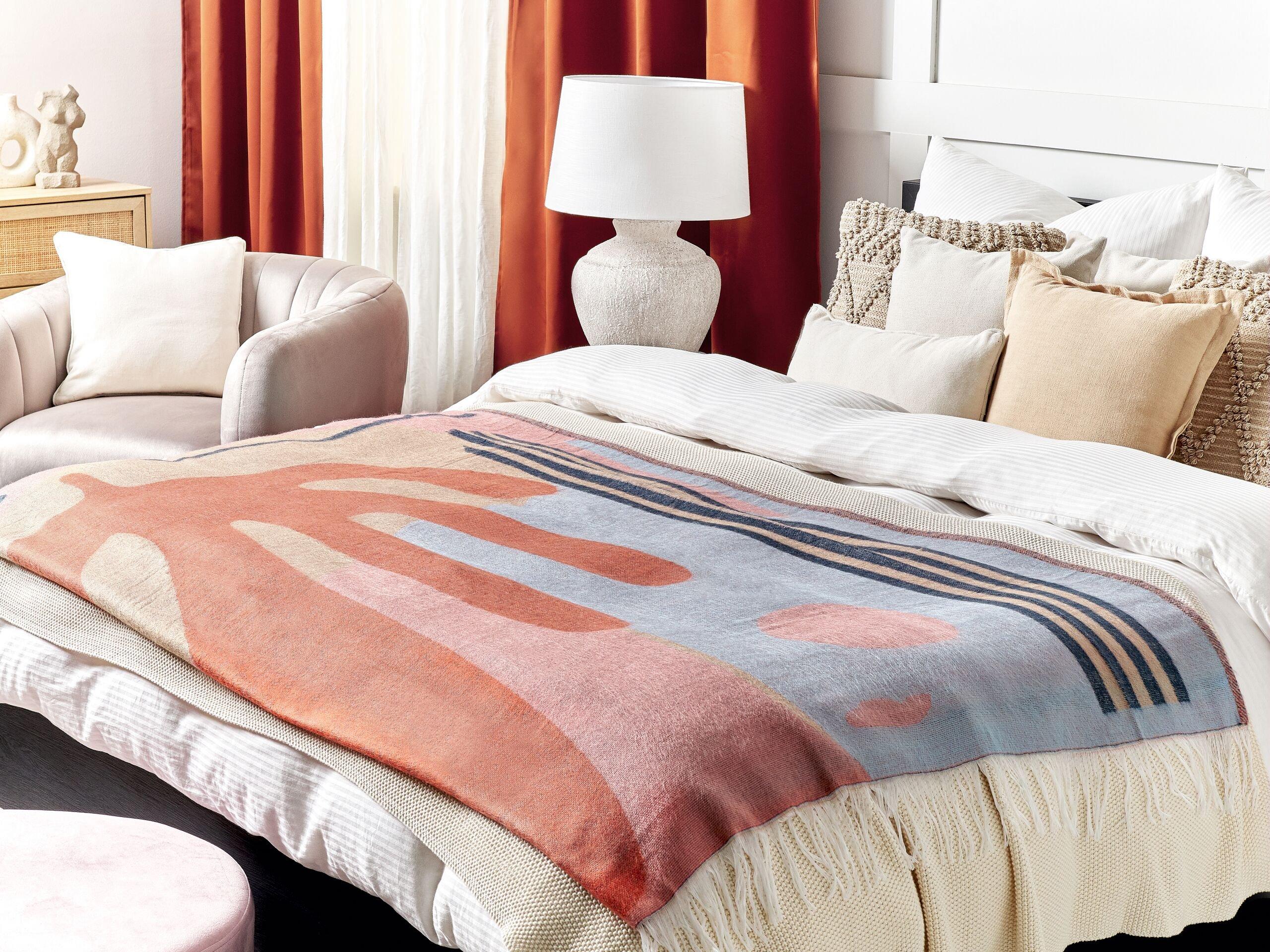 Beliani Resha Boho Couverture en Acrylique  