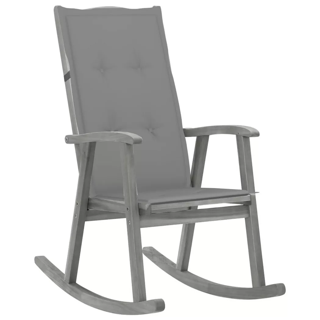 VidaXL - Schaukelstuhl akazienholz, One Size, Grau
