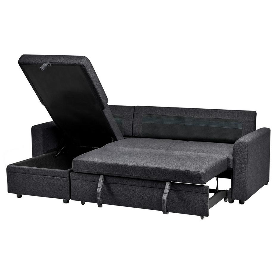 Beliani Ecksofa aus Kunstleinen  NASSJO  