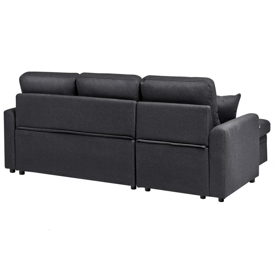 Beliani Ecksofa aus Kunstleinen  NASSJO  