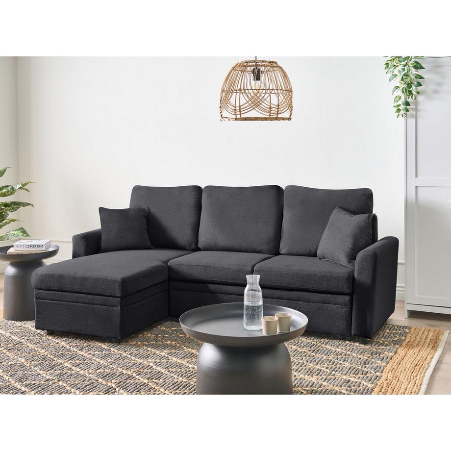 Beliani Ecksofa aus Kunstleinen  NASSJO  