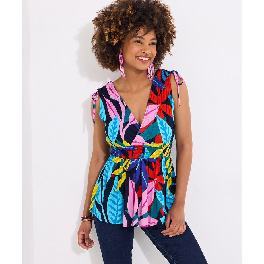 Joe Browns Top Tropicale con Nodo sulla Spalla  