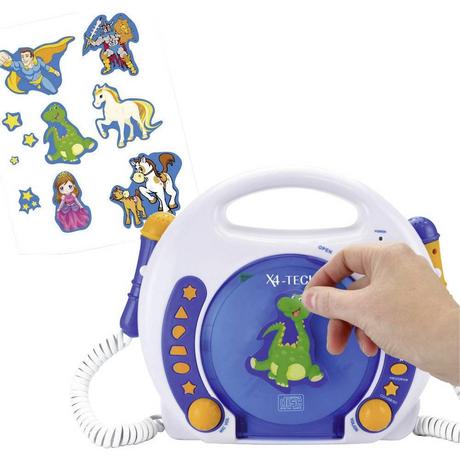 X4 Tech  Bobby Joey Lettore CD per bambini CD, SD, USB incl. Microfono Blu 