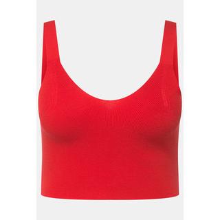 Ulla Popken  Bustier in maglia a costine con scollo a V e spalline ampie 