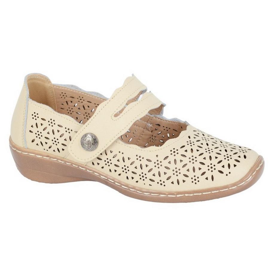 Sandalen, Perforiert, Leder