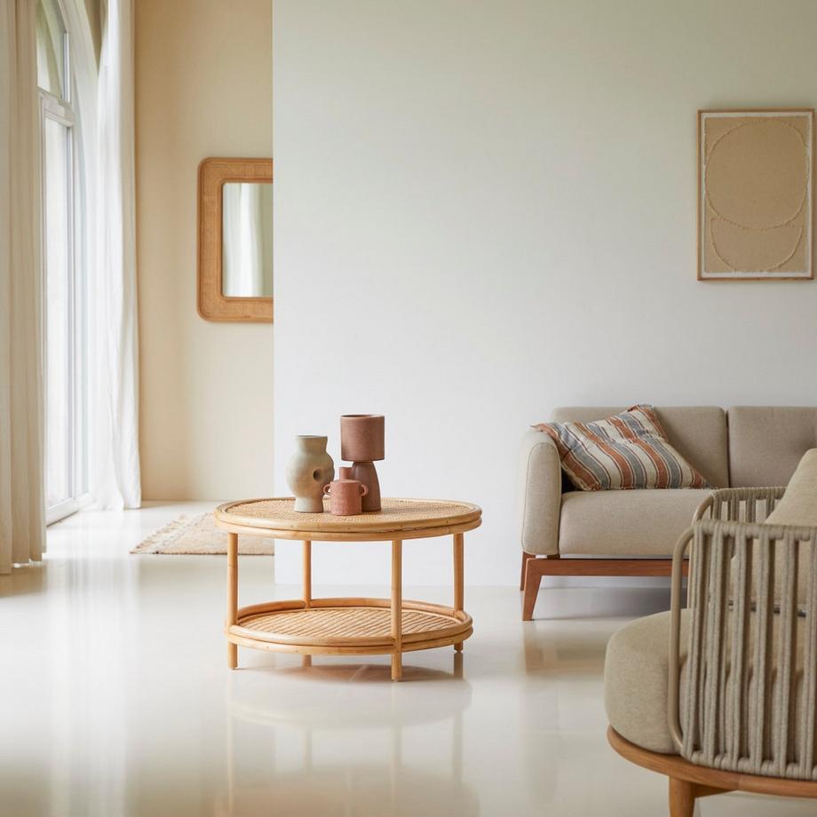 Tikamoon Table basse en rotin Ella  