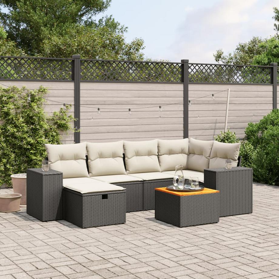 VidaXL set divano da giardino Polirattan  