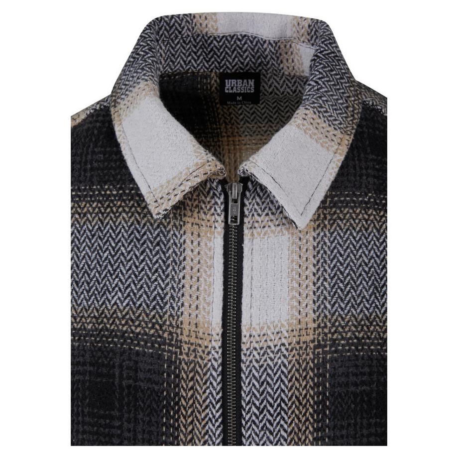 URBAN CLASSICS Chemise Veste à Carreaux avec Fermeture Éclair  