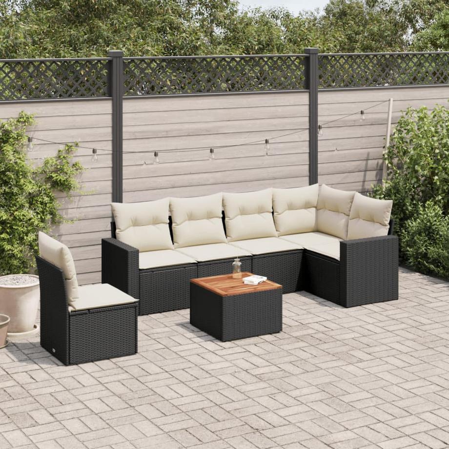 VidaXL set divano da giardino Polirattan  