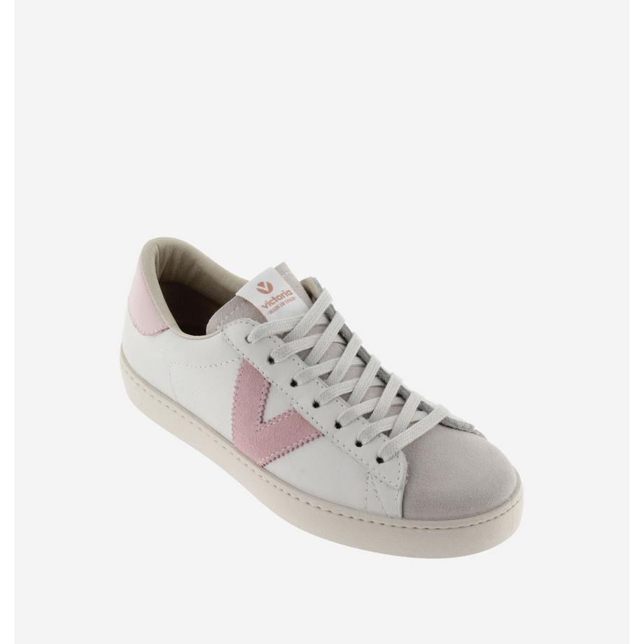 Victoria Berlin Cuir et Cuir Fendu Baskets  