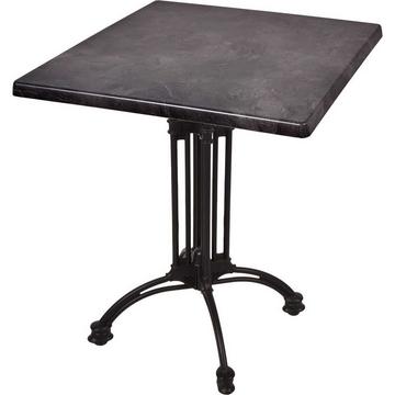 Table de bistrot Dark Slate Morena noir 70x70