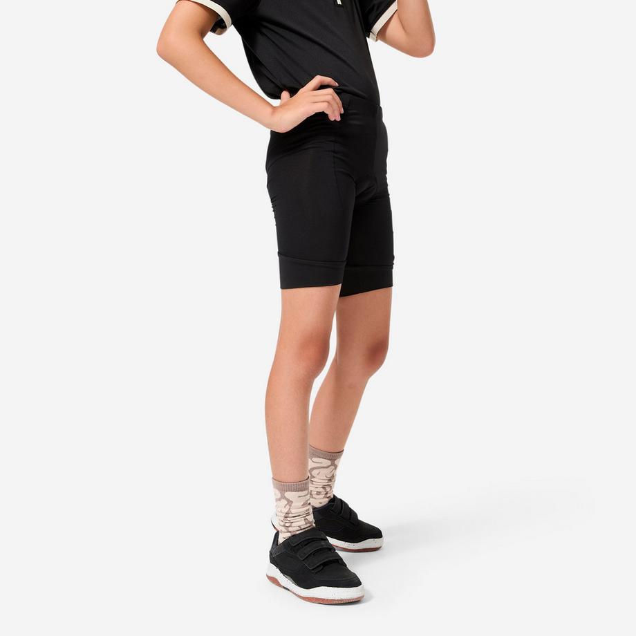 B’TWIN  Pantaloncini ciclismo bambino con fondello poliestere 