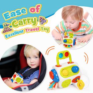 Activity-board  Jouet d'activité motrice pour bébé 9 en 1 Jouet sensoriel Jouet cube pour bébé Busy Board 