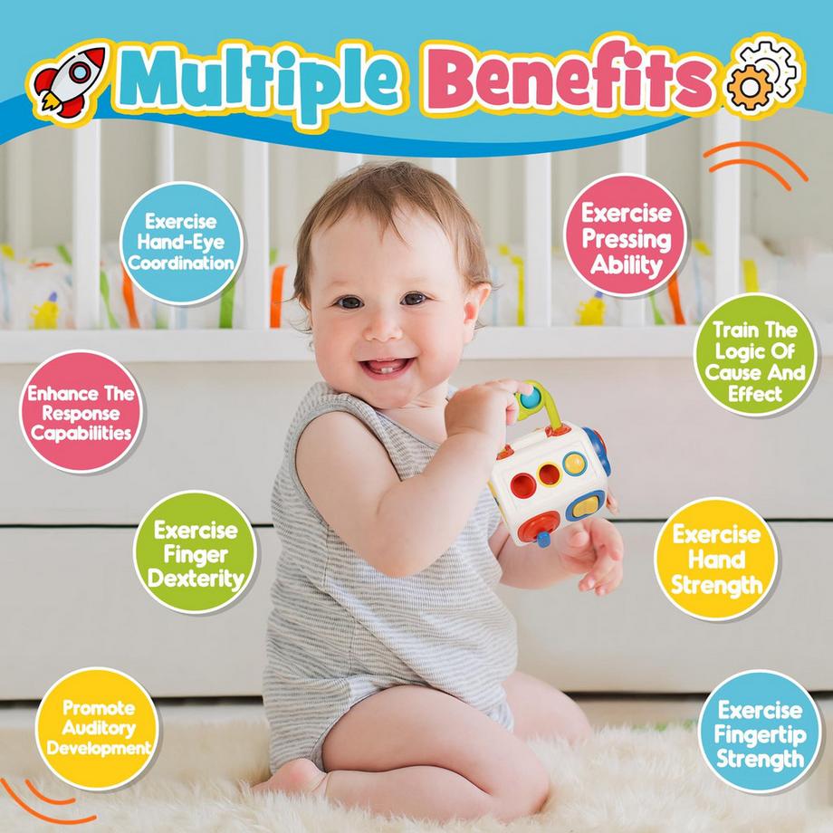 Activity-board  9 in 1 Baby-Motorikspielzeug Sinnesspielzeug Baby-Baby-Würfelspielzeug Busy Board 