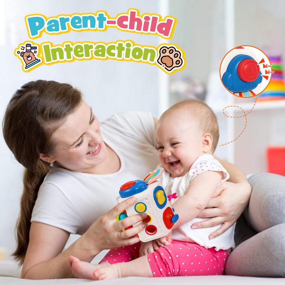 9 in 1 Baby-Motorikspielzeug Sinnesspielzeug Baby-Baby-Würfelspielzeug Busy Board