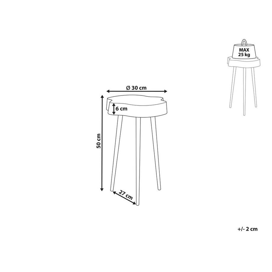 Beliani Beistelltisch aus Aluminium  TAUPO  