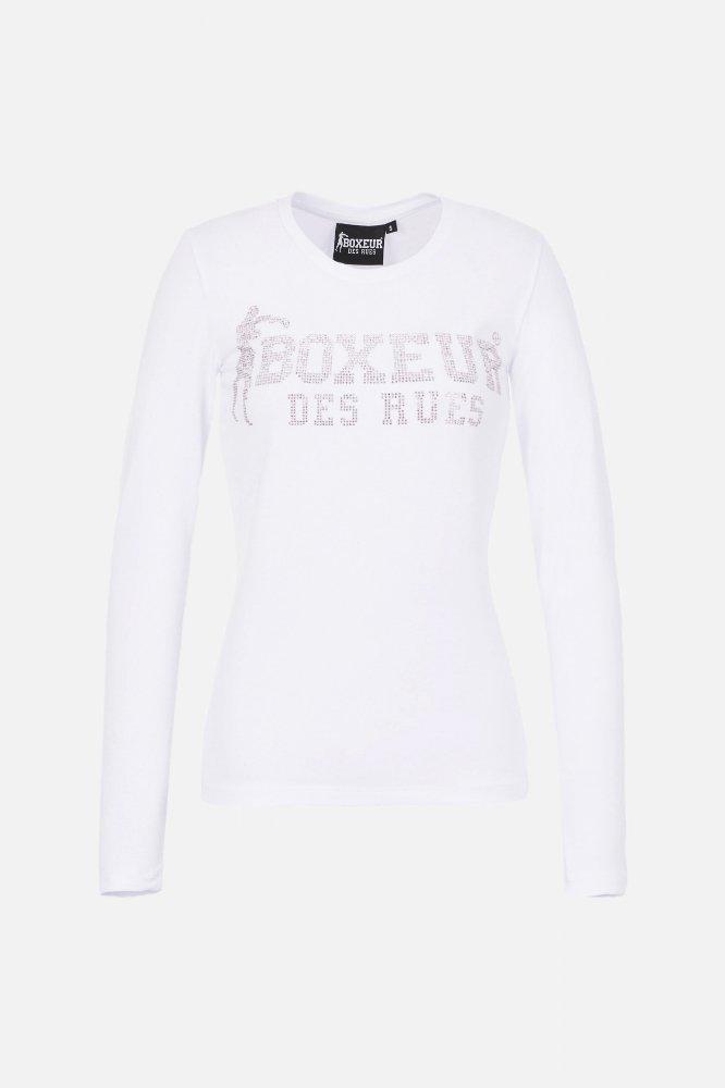 BOXEUR DES RUES  T-Shirt mit Strass-Logo 