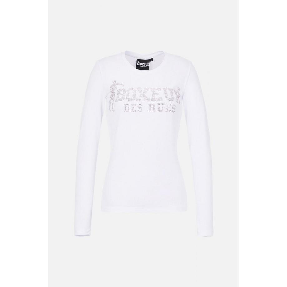 BOXEUR DES RUES  T-Shirt mit Strass-Logo 
