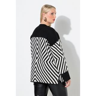 Ulla Popken Pull motif graphique col montant manches longues  