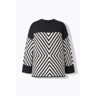 Ulla Popken Pull motif graphique col montant manches longues  