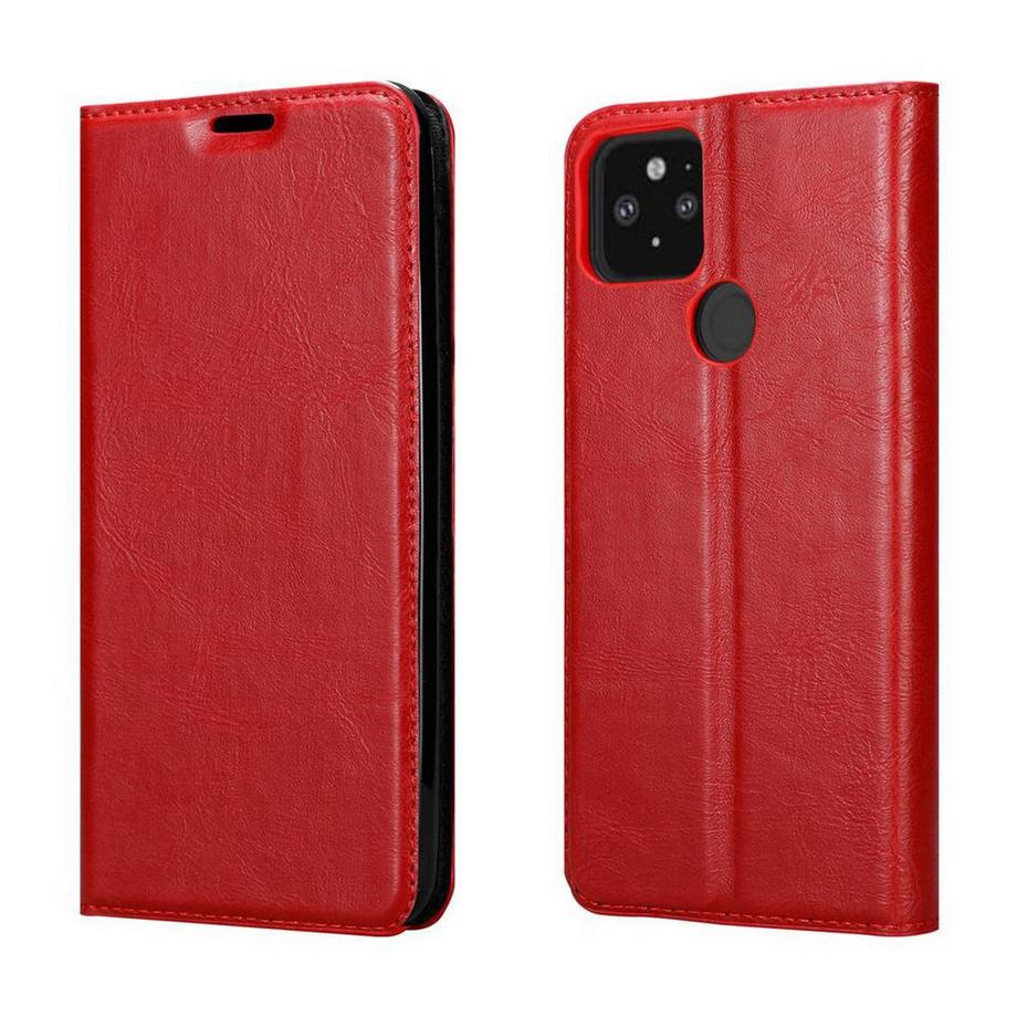 Cadorabo  Cadorabo Hülle kompatibel mit Google PIXEL 5 - Schutzhülle mit Magnetverschluss, Standfunktion und Kartenfach 