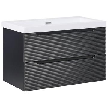 Wandmontierter Waschtischunterschrank mit Waschbecken aus MDF-Platte Modern MAKANA