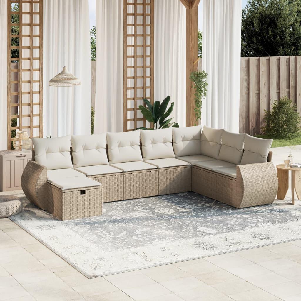 VidaXL set divano da giardino Polirattan  